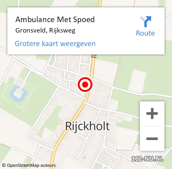 Locatie op kaart van de 112 melding: Ambulance Met Spoed Naar Gronsveld, Rijksweg op 25 december 2013 05:22