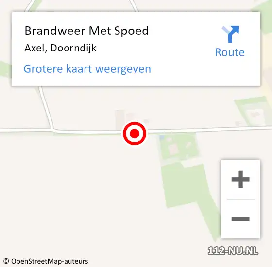 Locatie op kaart van de 112 melding: Brandweer Met Spoed Naar Axel, Doorndijk op 27 augustus 2016 15:13
