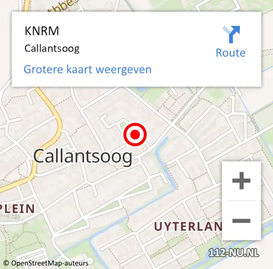 Locatie op kaart van de 112 melding: KNRM Callantsoog op 27 augustus 2016 16:56