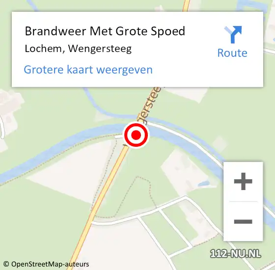 Locatie op kaart van de 112 melding: Brandweer Met Grote Spoed Naar Lochem, Wengersteeg op 27 augustus 2016 18:24