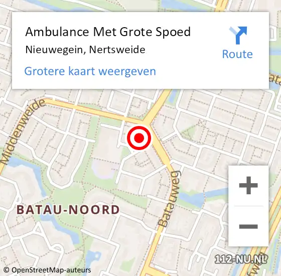 Locatie op kaart van de 112 melding: Ambulance Met Grote Spoed Naar Nieuwegein, Nertsweide op 27 augustus 2016 22:35