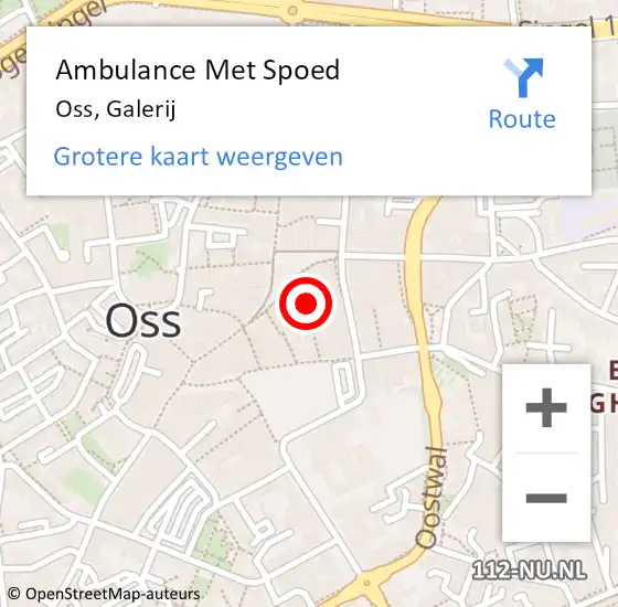 Locatie op kaart van de 112 melding: Ambulance Met Spoed Naar Oss, Galerij op 28 augustus 2016 03:27