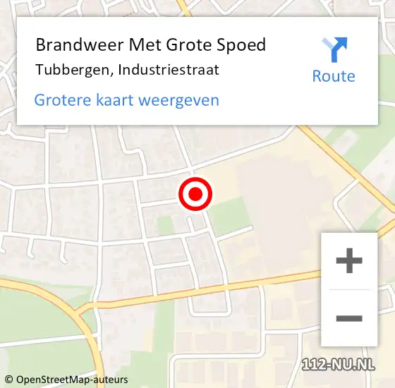 Locatie op kaart van de 112 melding: Brandweer Met Grote Spoed Naar Tubbergen, Industriestraat op 25 december 2013 10:36