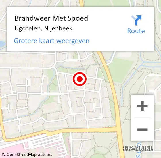 Locatie op kaart van de 112 melding: Brandweer Met Spoed Naar Ugchelen, Nijenbeek op 28 augustus 2016 19:24