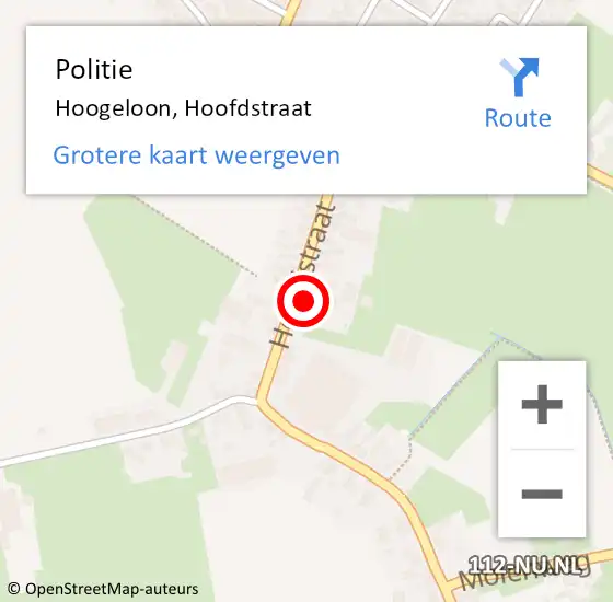 Locatie op kaart van de 112 melding: Politie Hoogeloon, Hoofdstraat op 29 augustus 2016 15:39