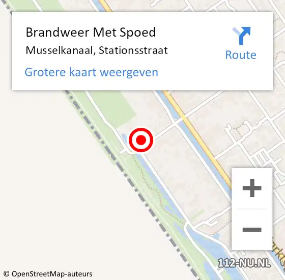 Locatie op kaart van de 112 melding: Brandweer Met Spoed Naar Musselkanaal, Stationsstraat op 30 augustus 2016 00:55