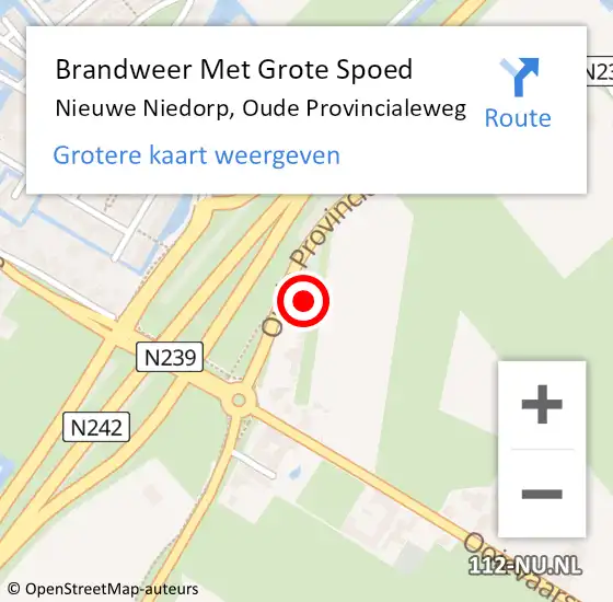 Locatie op kaart van de 112 melding: Brandweer Met Grote Spoed Naar Nieuwe Niedorp, Oude Provincialeweg op 30 augustus 2016 15:42