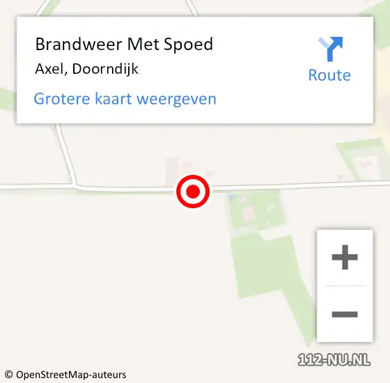 Locatie op kaart van de 112 melding: Brandweer Met Spoed Naar Axel, Doorndijk op 30 augustus 2016 20:12