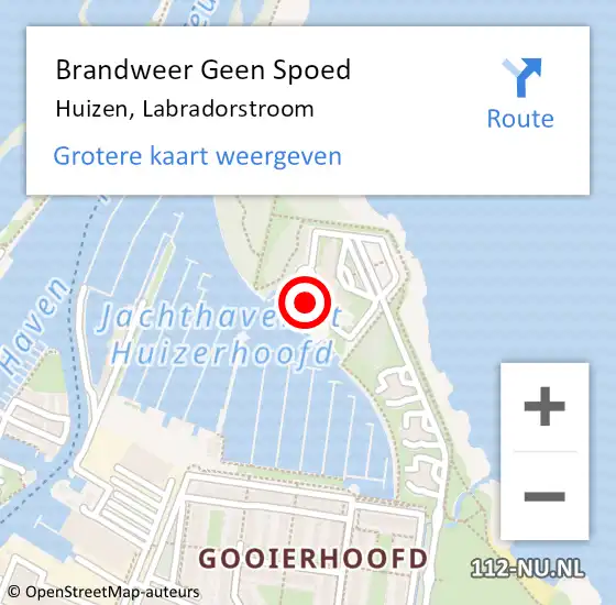 Locatie op kaart van de 112 melding: Brandweer Geen Spoed Naar Huizen, Labradorstroom op 30 augustus 2016 21:13