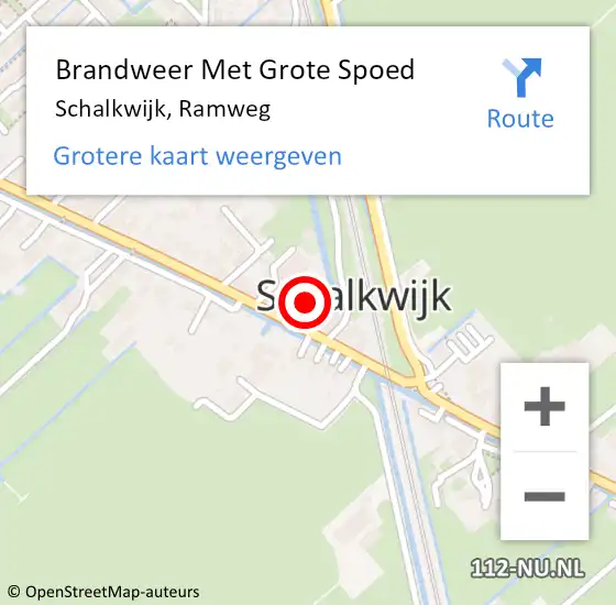 Locatie op kaart van de 112 melding: Brandweer Met Grote Spoed Naar Schalkwijk, Ramweg op 31 augustus 2016 20:41