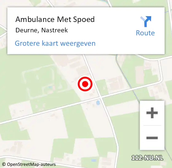 Locatie op kaart van de 112 melding: Ambulance Met Spoed Naar Deurne, Nastreek op 31 augustus 2016 22:26