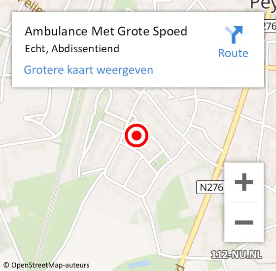 Locatie op kaart van de 112 melding: Ambulance Met Grote Spoed Naar Echt, Abdissentiend op 25 december 2013 19:17