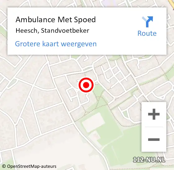 Locatie op kaart van de 112 melding: Ambulance Met Spoed Naar Heesch, Standvoetbeker op 2 september 2016 00:27