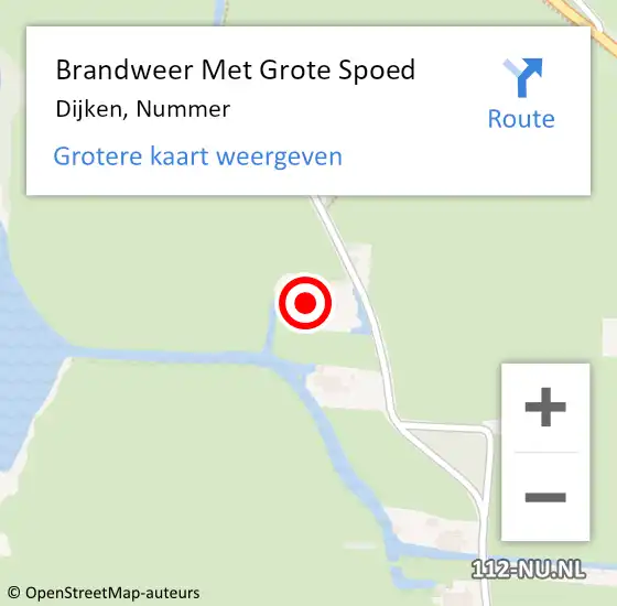 Locatie op kaart van de 112 melding: Brandweer Met Grote Spoed Naar Dijken, Nummer op 25 december 2013 21:27