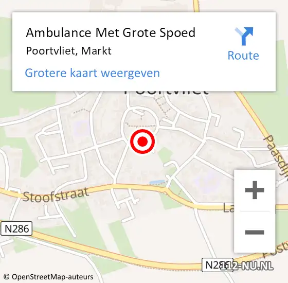 Locatie op kaart van de 112 melding: Ambulance Met Grote Spoed Naar Poortvliet, Markt op 4 september 2016 10:05