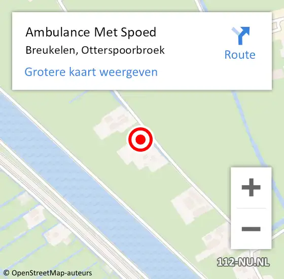 Locatie op kaart van de 112 melding: Ambulance Met Spoed Naar Breukelen, Otterspoorbroek op 4 september 2016 12:58