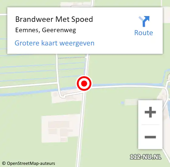 Locatie op kaart van de 112 melding: Brandweer Met Spoed Naar Baarn, Geerenweg op 4 september 2016 13:21