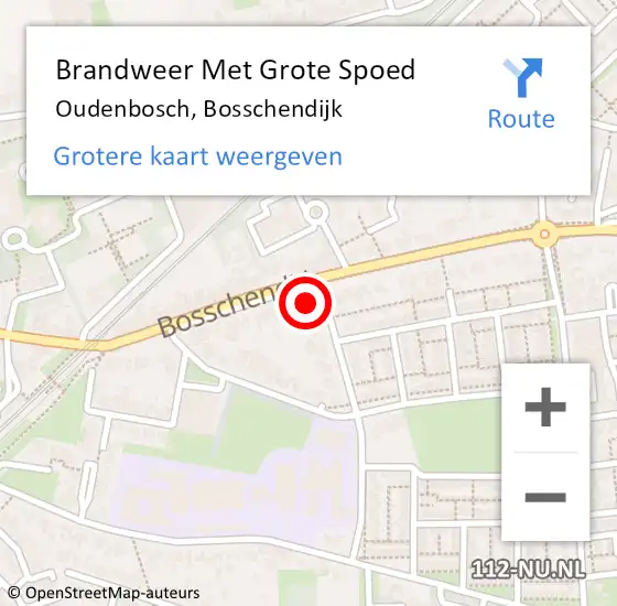 Locatie op kaart van de 112 melding: Brandweer Met Grote Spoed Naar Oudenbosch, Bosschendijk op 4 september 2016 13:24