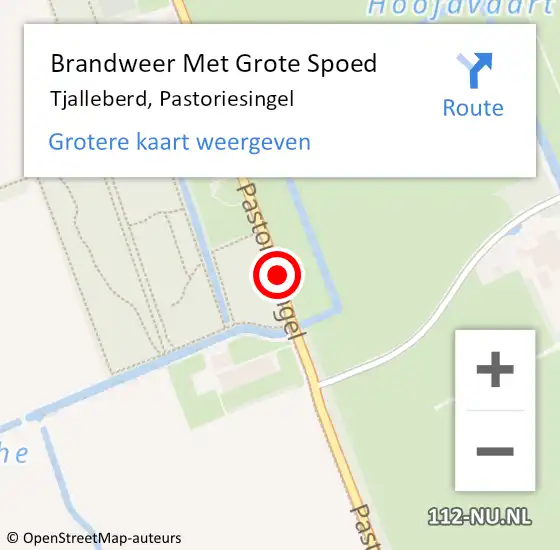 Locatie op kaart van de 112 melding: Brandweer Met Grote Spoed Naar Tjalleberd, Pastoriesingel op 4 september 2016 19:16