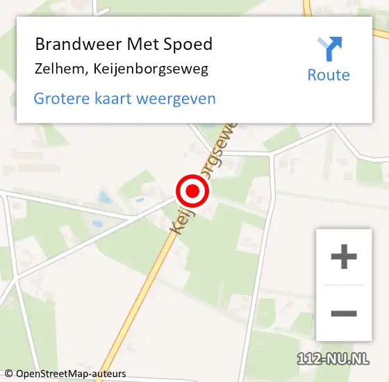 Locatie op kaart van de 112 melding: Brandweer Met Spoed Naar Zelhem, Keijenborgseweg op 4 september 2016 23:26