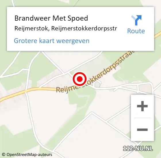 Locatie op kaart van de 112 melding: Brandweer Met Spoed Naar Reijmerstok, Reijmerstokkerdorpsstr op 5 september 2016 01:10