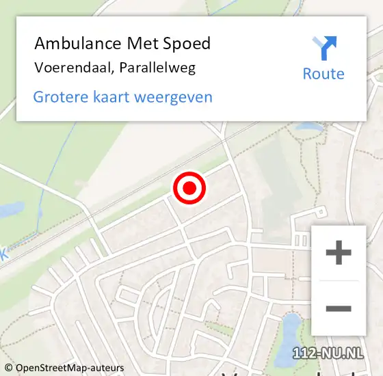 Locatie op kaart van de 112 melding: Ambulance Met Spoed Naar Voerendaal, Parallelweg op 26 december 2013 11:48