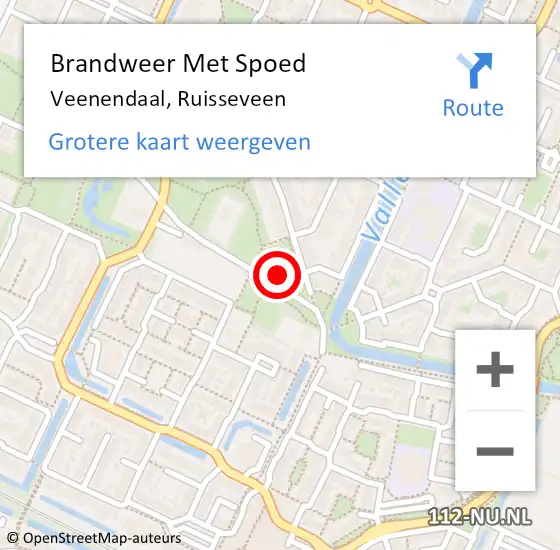 Locatie op kaart van de 112 melding: Brandweer Met Spoed Naar Veenendaal, Ruisseveen op 6 september 2016 15:49