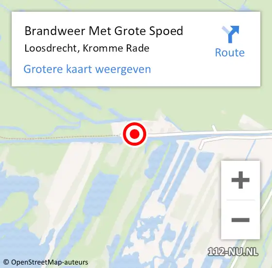 Locatie op kaart van de 112 melding: Brandweer Met Grote Spoed Naar Loosdrecht, Kromme Rade op 6 september 2016 22:24