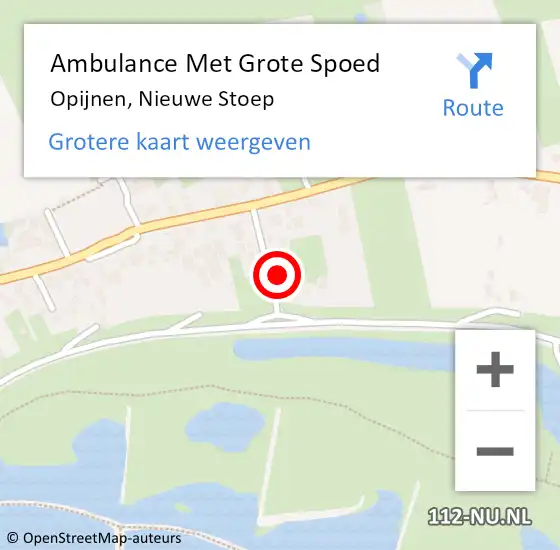 Locatie op kaart van de 112 melding: Ambulance Met Grote Spoed Naar Opijnen, Nieuwe Stoep op 6 september 2016 23:37