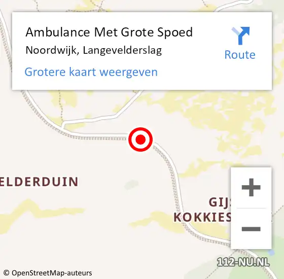 Locatie op kaart van de 112 melding: Ambulance Met Grote Spoed Naar Noordwijk, Langevelderslag op 7 september 2016 13:32