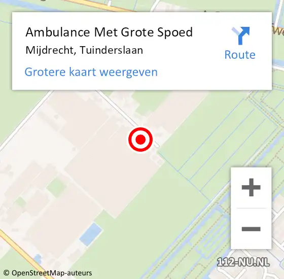 Locatie op kaart van de 112 melding: Ambulance Met Grote Spoed Naar Mijdrecht, Tuinderslaan op 7 september 2016 13:54