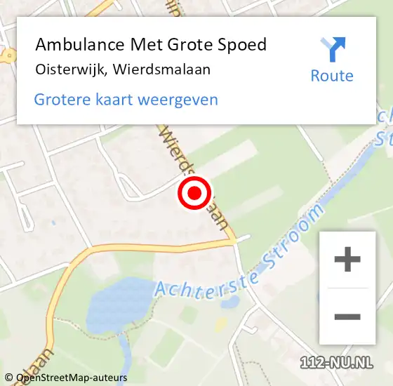 Locatie op kaart van de 112 melding: Ambulance Met Grote Spoed Naar Oisterwijk, Wierdsmalaan op 9 september 2016 10:09