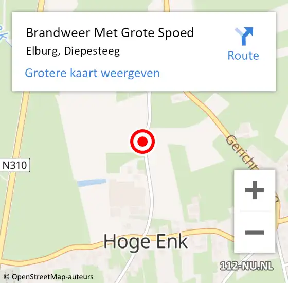 Locatie op kaart van de 112 melding: Brandweer Met Grote Spoed Naar Elburg, Diepesteeg op 9 september 2016 17:42