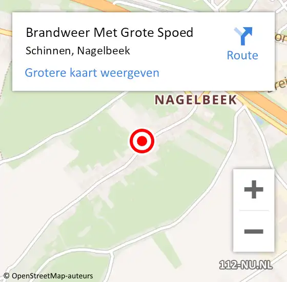 Locatie op kaart van de 112 melding: Brandweer Met Grote Spoed Naar Schinnen, Nagelbeek op 9 september 2016 17:49