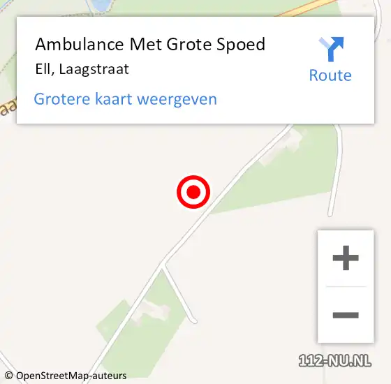 Locatie op kaart van de 112 melding: Ambulance Met Grote Spoed Naar Ell, Laagstraat op 10 september 2016 12:17