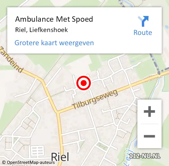 Locatie op kaart van de 112 melding: Ambulance Met Spoed Naar Riel, Liefkenshoek op 12 september 2016 00:57