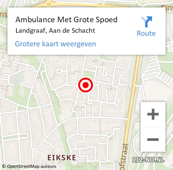 Locatie op kaart van de 112 melding: Ambulance Met Grote Spoed Naar Landgraaf, Aan de Schacht op 27 december 2013 05:42