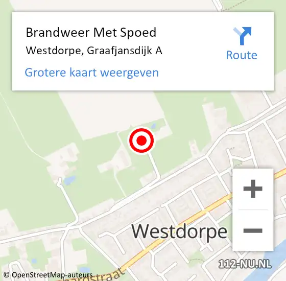 Locatie op kaart van de 112 melding: Brandweer Met Spoed Naar Westdorpe, Graafjansdijk A op 12 september 2016 13:58