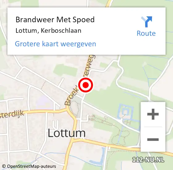 Locatie op kaart van de 112 melding: Brandweer Met Spoed Naar Lottum, Kerboschlaan op 13 september 2016 13:54