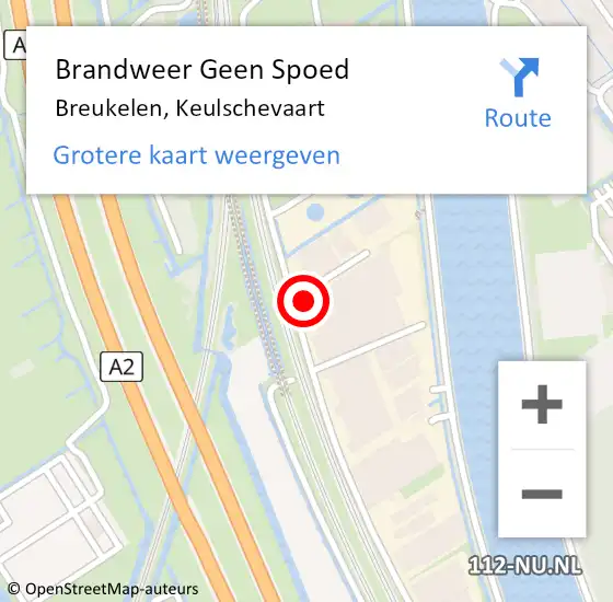 Locatie op kaart van de 112 melding: Brandweer Geen Spoed Naar Breukelen, Keulschevaart op 13 september 2016 14:04