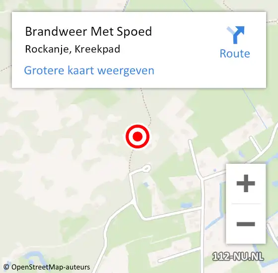 Locatie op kaart van de 112 melding: Brandweer Met Spoed Naar Rockanje, Kreekpad op 14 september 2016 11:40