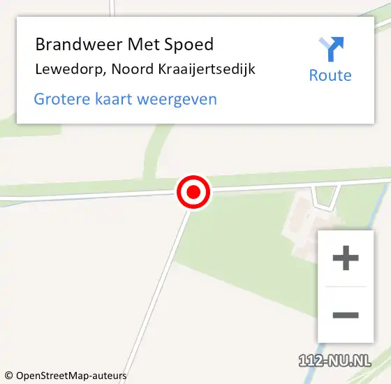 Locatie op kaart van de 112 melding: Brandweer Met Spoed Naar 's-Heer Arendskerke, Noord Kraaijertsedijk op 14 september 2016 14:55