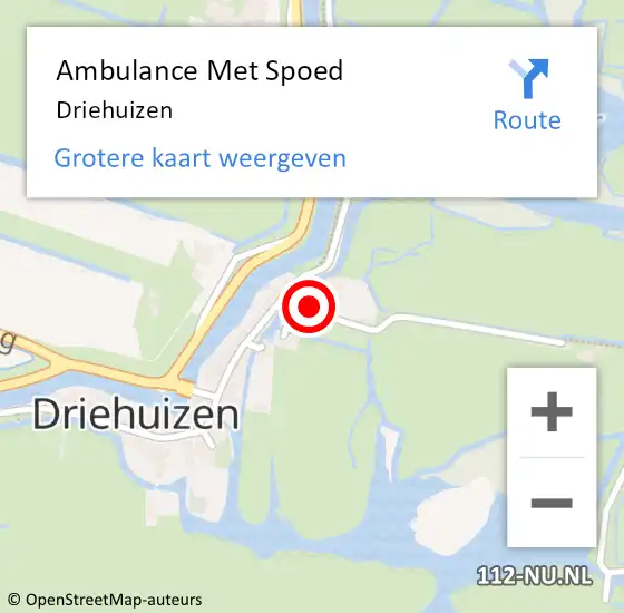 Locatie op kaart van de 112 melding: Ambulance Met Spoed Naar Driehuizen op 14 september 2016 16:53