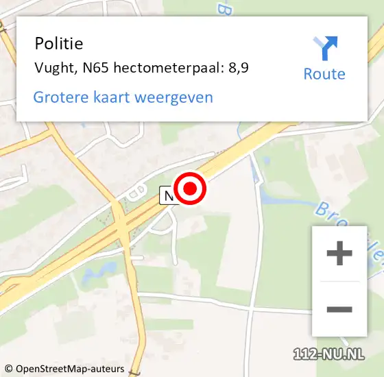 Locatie op kaart van de 112 melding: Politie Helvoirt, De Dijk op 14 september 2016 17:27