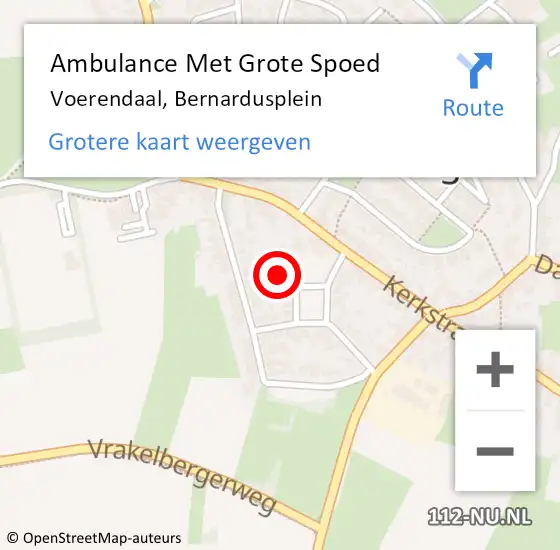 Locatie op kaart van de 112 melding: Ambulance Met Grote Spoed Naar Voerendaal, Bernardusplein op 27 december 2013 13:12