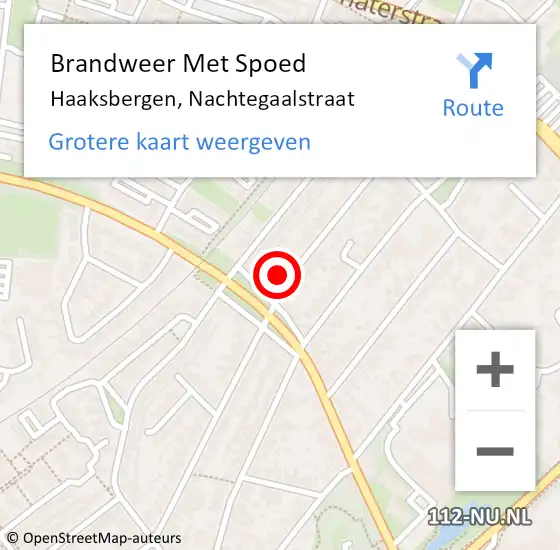 Locatie op kaart van de 112 melding: Brandweer Met Spoed Naar Haaksbergen, Nachtegaalstraat op 16 september 2016 04:26