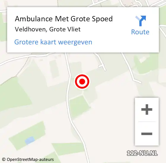 Locatie op kaart van de 112 melding: Ambulance Met Grote Spoed Naar Veldhoven, Grote Vliet op 17 september 2016 20:40