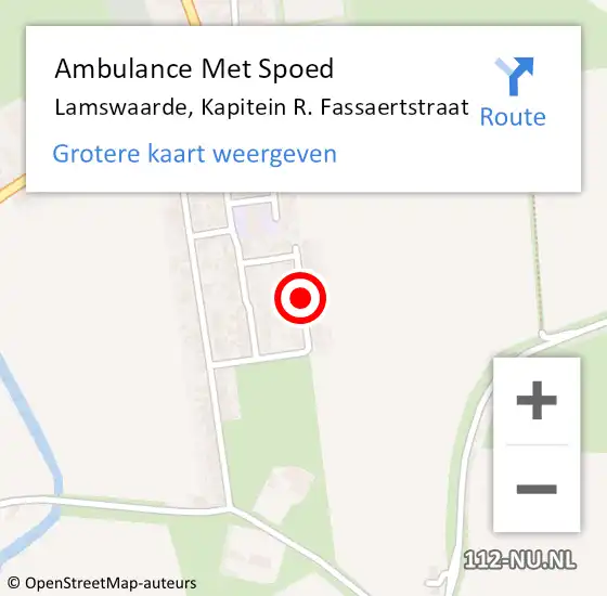 Locatie op kaart van de 112 melding: Ambulance Met Spoed Naar Lamswaarde, Kapitein R. Fassaertstraat op 17 september 2016 23:18