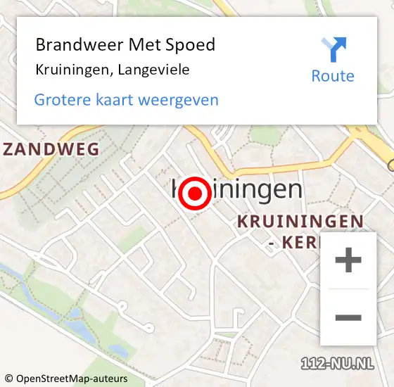 Locatie op kaart van de 112 melding: Brandweer Met Spoed Naar Kruiningen, Langeviele op 27 december 2013 16:36