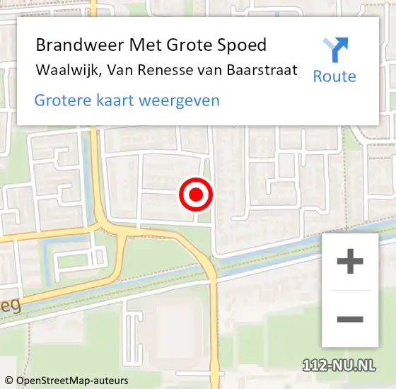 Locatie op kaart van de 112 melding: Brandweer Met Grote Spoed Naar Waalwijk, Van Renesse van Baarstraat op 27 december 2013 16:37